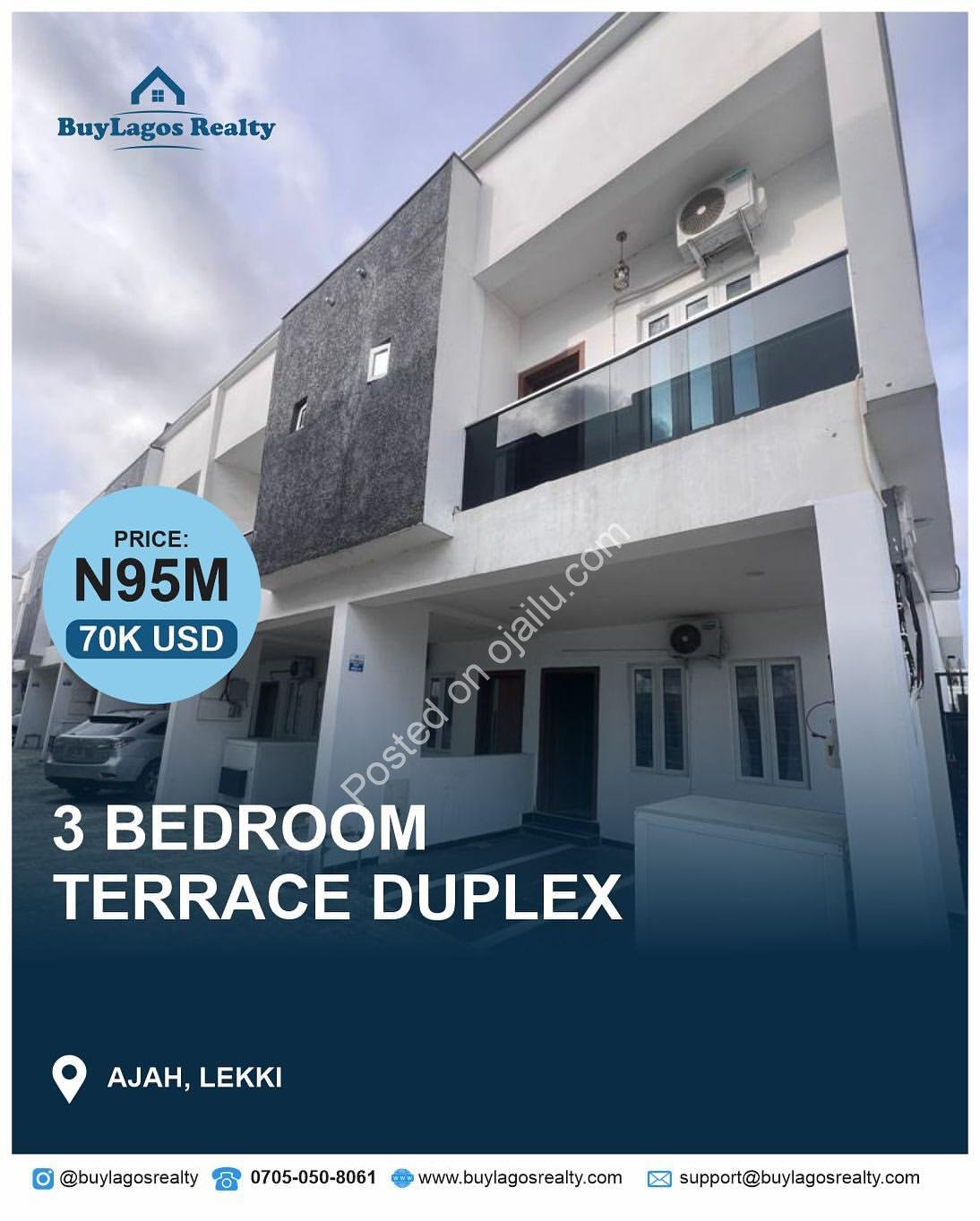 Your Dream Home Awaits in Ajah: 3BR Terrace Duplex for N95M